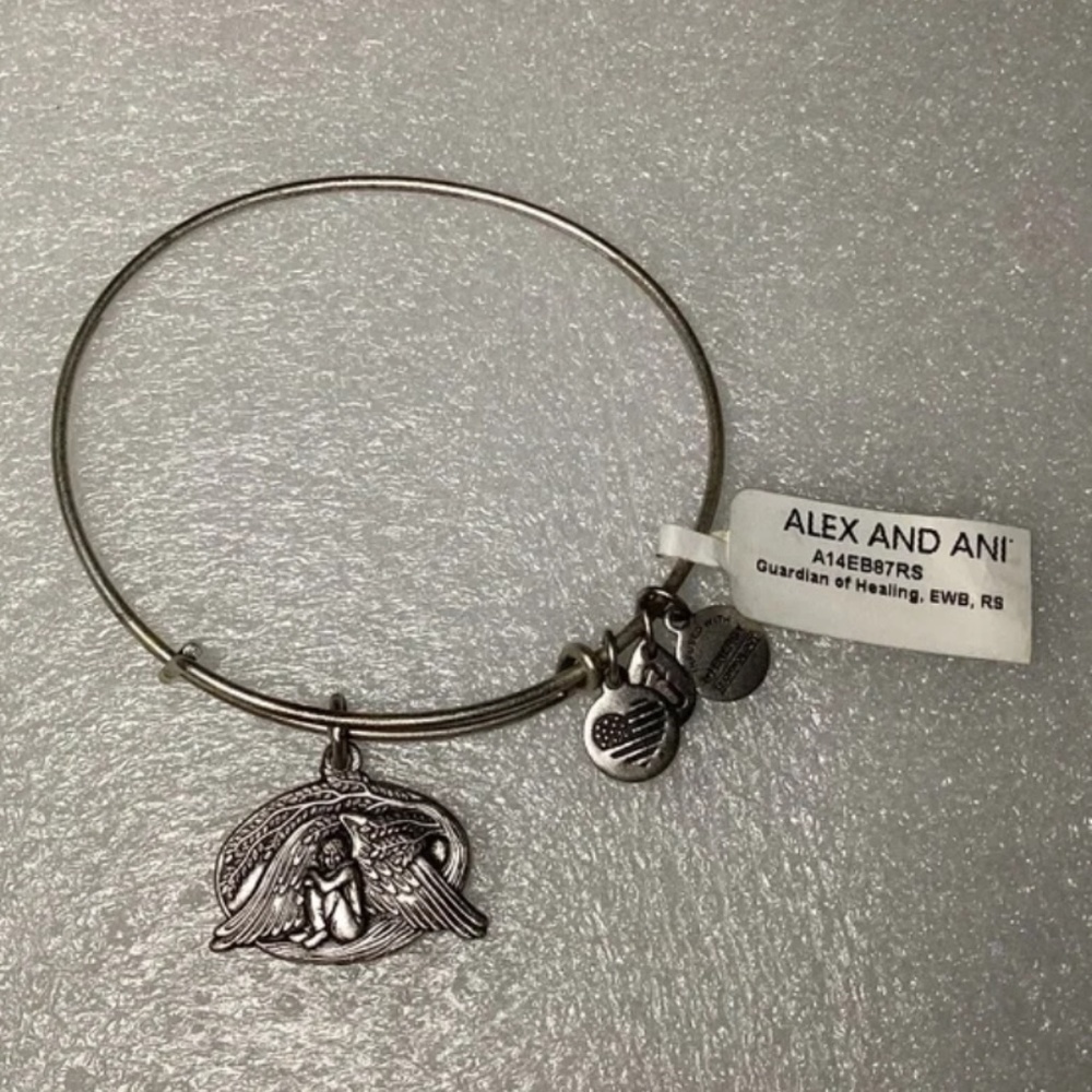 Alex And Ani Expandable Wire Bangle New With Tag Guardian of Healing, Renew Me